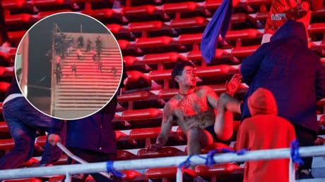 Terror en Argentina: grave pelea en el Independiente - U de Chile con más de 100 detenidos; un hincha se tiró desde 30 metros