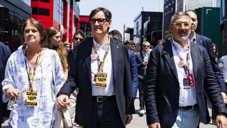 Salvador Illa celebra el apoyo de Fernando Alonso al Gran Premio catalán
