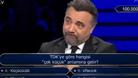Ufacıcık TDK! TDK'ye göre hangisi çok küçük anlamına gelir?