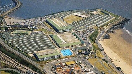 UK seaside town abandoned by Butlin's where rows of houses and fields now sit
