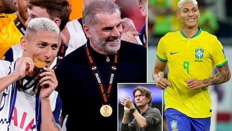 RICHARLISON INTERVIEW: How Ange Postecoglou got me through 'dark' times at Tottenham, what makes Thomas Frank so special and why my two years of hell will fuel my drive to dominate World Cup with Brazil