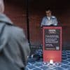 Midden in de nacht klinken  in Utrecht de namen van de slachtoffers in Gaza