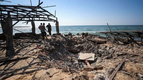 'All I see is blood': Horror as cafe popular with students hit by airstrike