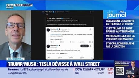 Clash entre Trump et Musk: Tesla dévisse à Wall Street