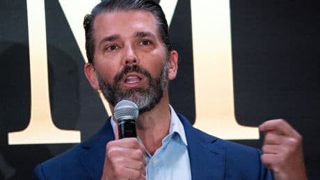 Donald Trump Jr baselessly claims transgender ‘movement’ is ‘most violent domestic terror threat’ in the world