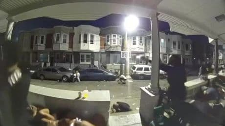 Terrifying moment war zone-like mass shooting leaves three dead in Philadelphia