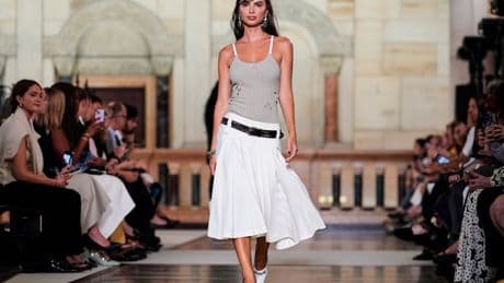 Tory Burch takes her latest collection to the bank for New York Fashion Week show