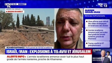 Olivier Rafowicz, porte-parole de Tsahal: "Nous contrôlons l'espace aérien iranien à l'ouest mais aussi de la ville de Téhéran"
