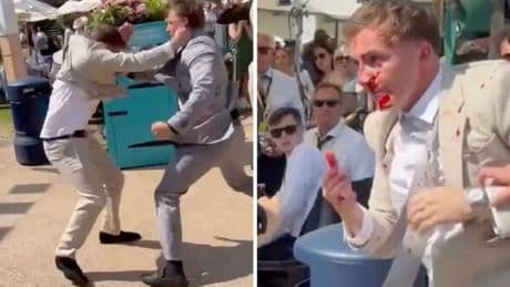 Bloody brawl breaks out at Royal Ascot as racegoers cry 'stop, stop'