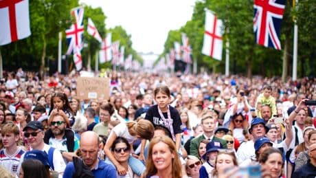Pride of the nation: Fans pack out The Mall as victorious Lionesses celebrate Euro 2025 win with open-bus tour