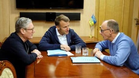 Krieg in der Ukraine: Friedrich Merz ist zusammen mit Emmanuel Macron und Keir Starmer unterwegs nach Kyjiw