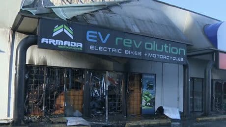 Flames consume e-bike, e-scooter shop in Surrey