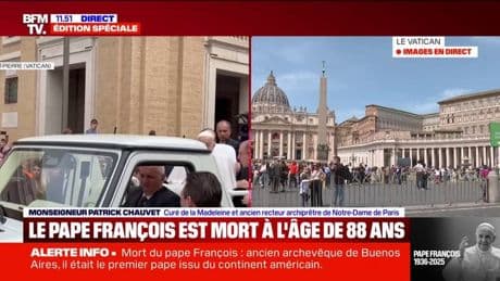 "Notre pape s'en va dans la maison du Père en ce jour de la résurrection": Monseigneur Patrick Chauvet, curé de la Madeleine, rend hommage au pape François