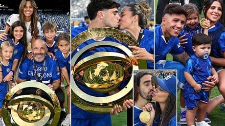 Chelsea stars are joined by WAGs in post Club World Cup final celebrations in New York - after Blues stunned PSG to end 11-month campaign in style