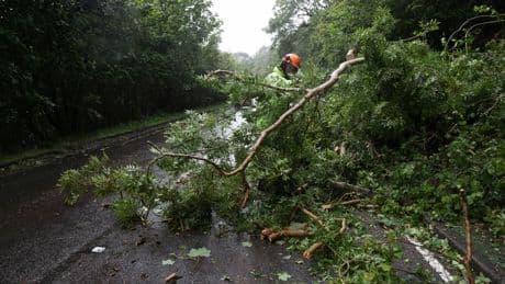 Storm Floris: 90mph winds trigger air, rail and sea chaos