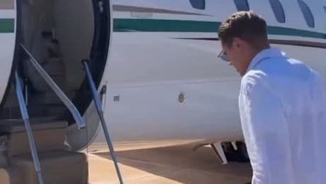 Viktor Gyokeres finally gets his wish as Arsenal-bound striker boards private jet to London after going on strike at Sporting to seal £64m move