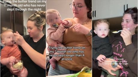 Cos'è il "butter trend": funziona davvero il "trucco" per far dormire i bambini?