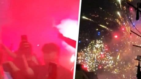 Uitzinnige Napoli-fans vieren kampioenschap met vuurwerk
