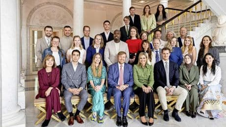 Koning Willem-Alexander en Máxima lunchen met uitblinkers