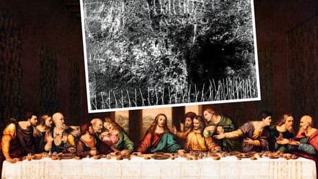 600 Jahre altes Wappen - Historische Graffiti im Saal von Jesu Abendmahl