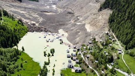 Blatten in der Schweiz nach dem Gletscherabbruch: Eine Mischung wie fließender Beton