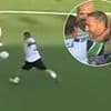 Italy and Roma legend Francesco Totti, 48, rolls back the years as he scores SENSATIONAL screamer from the halfway line during a match