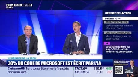 30% du code de Microsoft est écrit par l'IA - 30/04