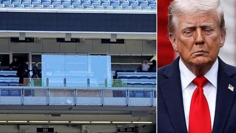 Snipers and reinforced glass are put in place at Yankee Stadium to keep Trump safe after Charlie Kirk assassination