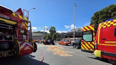 Nice: huit blessés dont trois grièvement dans un accident impliquant cinq véhicules et une moto