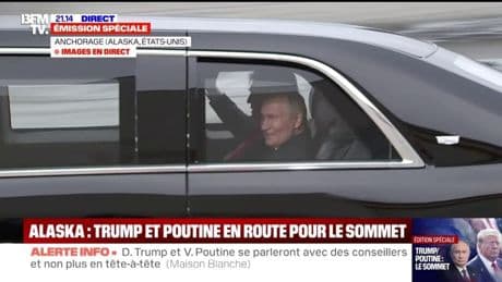 Sommet en Alaska: Donald Trump et Vladimir Poutine sont dans la même voiture