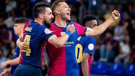 El Barça golpea primero en la final de la Liga de fútbol sala