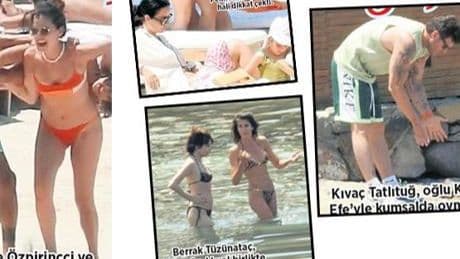 Plajda yıldızlar geçidi