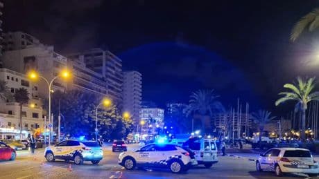 Detenido en Palma por agredir a un policía con una botella