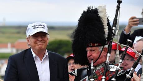 Why is Trump visiting the UK?