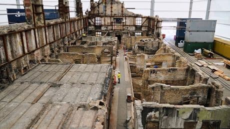 The reconstruction of Copenhagen's Old Stock Exchange takes shape after a destructive fire