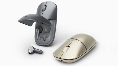 Este curioso ratón inalámbrico esconde en su interior un estuche para guardar tus auriculares