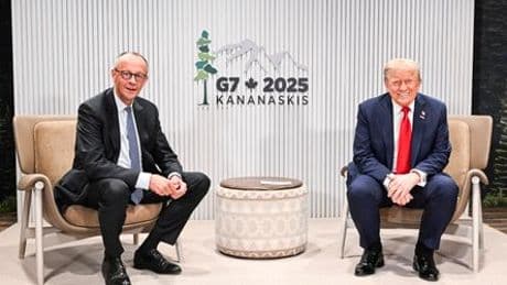G7-Gipfel: Friedrich Merz und Donald Trump sprechen am Rande des Gipfels