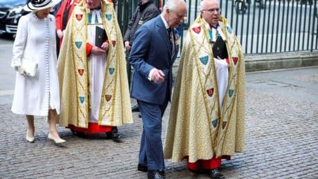 Royals arrive at VE Day 2025 service at Westminster Abbey