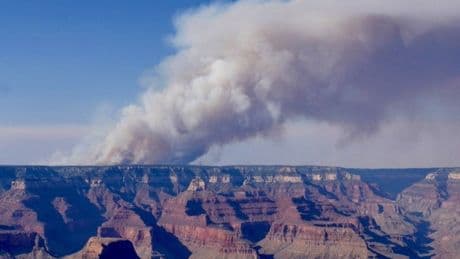 Huge wildfire engulfs Grand Canyon destroying historic lodge and 80 buildings