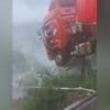 Watch: Lorry driver trapped in cabin after China bridge collapse