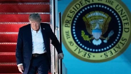 Donald Trump looks tired as he heads home after long Vladimir Putin summit