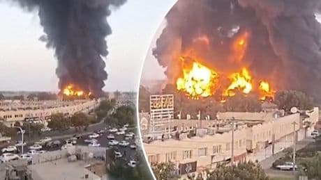 Chaos door enorme brand in olieopslag Iran