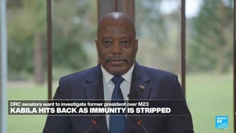 Former DRC president Joseph Kabila hits back as senators strip him of immunity