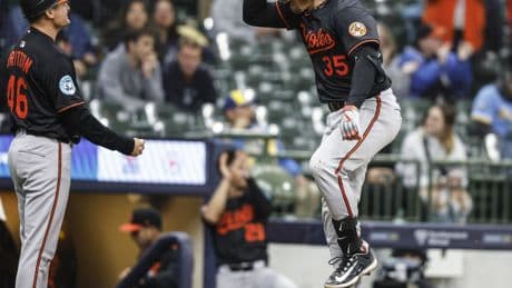 Orioles snap eight-game skid as Rutschman homers in 11th inning of win over Brewers