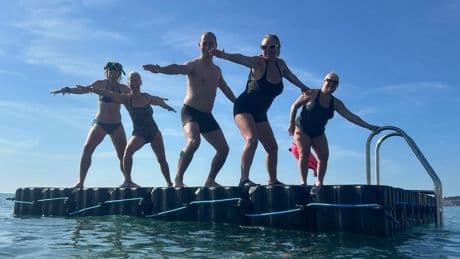 Swimmers protest after Weymouth’s ‘beloved’ sea rafts removed over health and safety fears