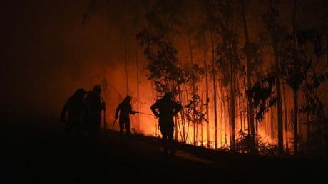 Un incendio en Ponteceso obliga a desalojar una parroquia: el viento impide actuar a los medios aéreos