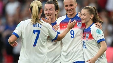 Lionesses 6-0 Portugal: Aggie Beever-Jones hits half-hour hat-trick as England humiliate Selecao