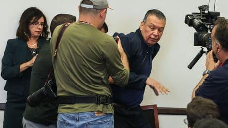 Chuck Schumer blasts "manhandling" of senator at DHS Secretary Kristi Noem's press conference