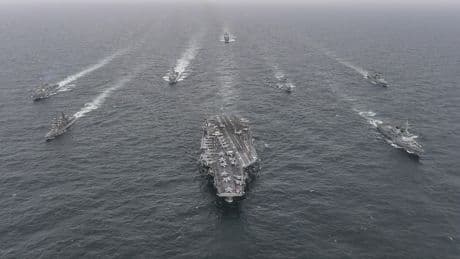 U.S. Navy secretary tours South Korean, Japanese shipyards
