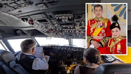Königin Suthida als Co-Pilotin - Thai-König fliegt eigene Boeing selbst nach Bhutan
